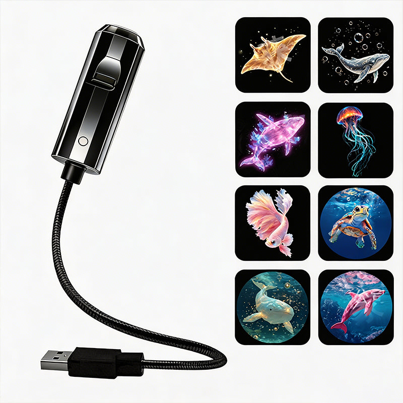 Plug-and-Play HD-nattlampa med Galaxy- och havsmotiv🥳Över 50 000 nöjda användare