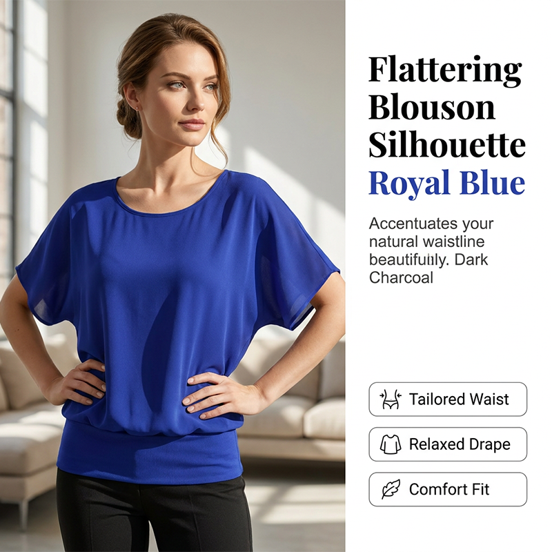 Batwing-blus – avslappnad elegans, mjuk och andningsbar