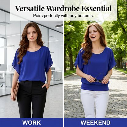 Batwing-blus – avslappnad elegans, mjuk och andningsbar