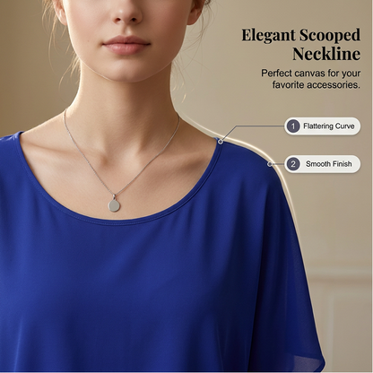 Batwing-blus – avslappnad elegans, mjuk och andningsbar