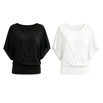 Batwing-blus – avslappnad elegans, mjuk och andningsbar