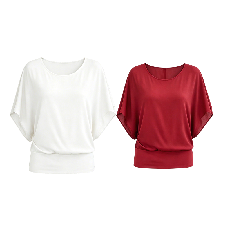 Batwing-blus – avslappnad elegans, mjuk och andningsbar