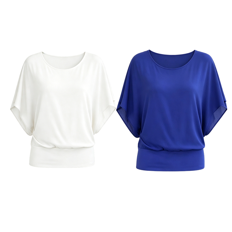 Batwing-blus – avslappnad elegans, mjuk och andningsbar