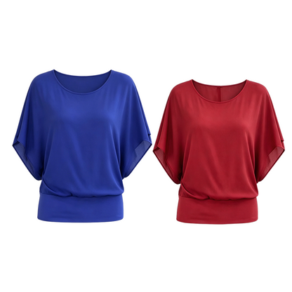 Batwing-blus – avslappnad elegans, mjuk och andningsbar