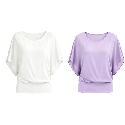 Batwing-blus – avslappnad elegans, mjuk och andningsbar