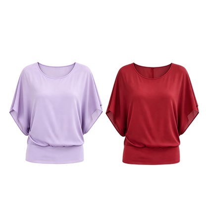 Batwing-blus – avslappnad elegans, mjuk och andningsbar
