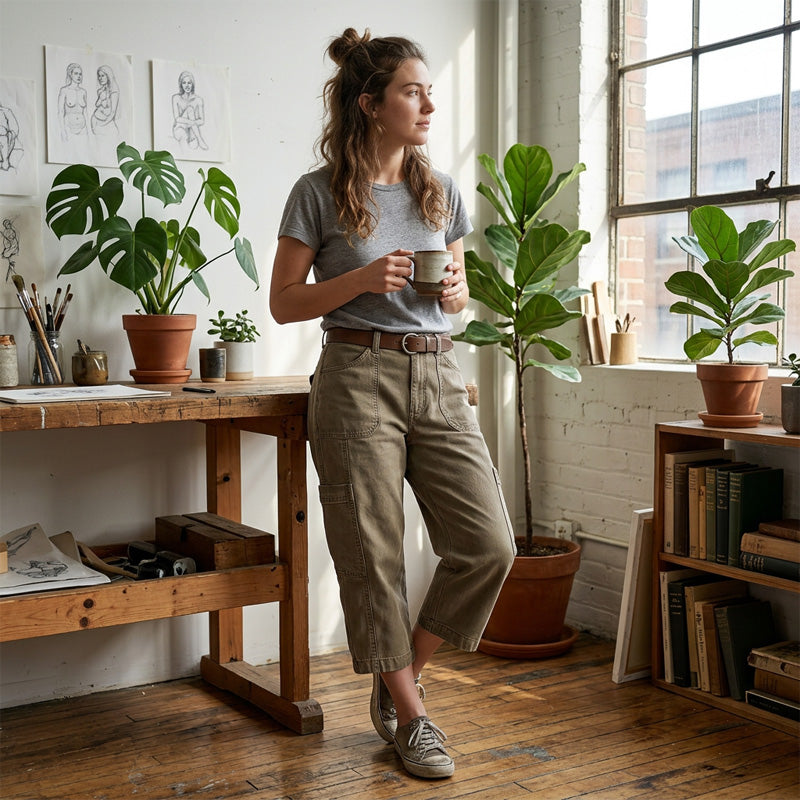 👖 50% RABATT NU! 🌿 Kvinnors Avslappnade Casual Cargokapriser – Rymliga Fickor, Andningsbart Tyg & Avslappnad Passform – Vardagskomfort, Redo För Varmt Väder ✨