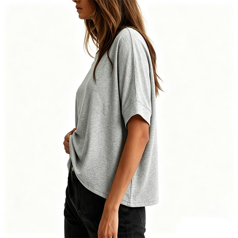 👕😊👩 Dam bekväm rundhalsad T-shirt