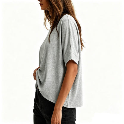 👕😊👩 Dam bekväm rundhalsad T-shirt