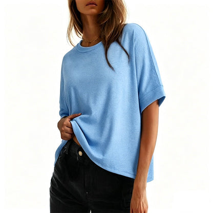 👕😊👩 Dam bekväm rundhalsad T-shirt