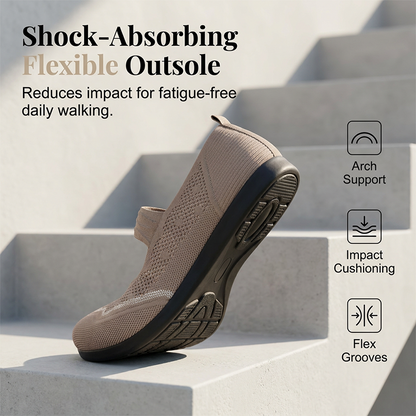 Andningsbara slip-on-promenadskor för damer
