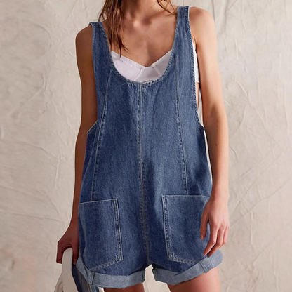 Lösa sommarjeansshorts för damer