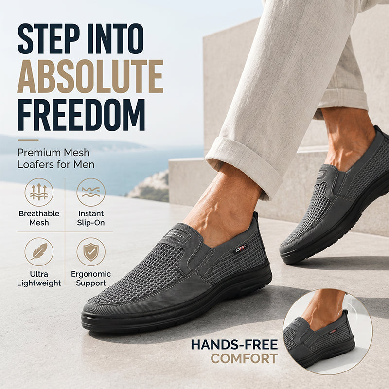👟 50 % RABATT NU! 🌬️ Lätta och luftiga hela dagen – andningsbara slip-on-skor i mesh för män med bekväm passform – perfekt för vardag och semester ☀️
