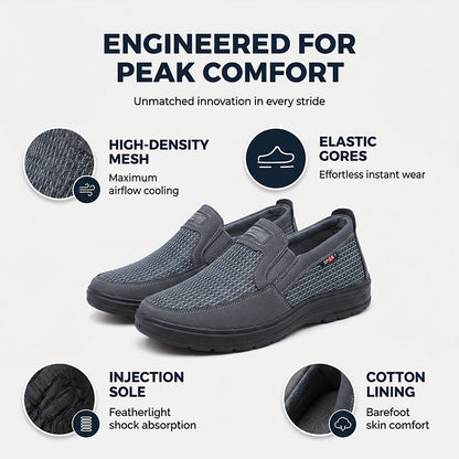 👟 50 % RABATT NU! 🌬️ Lätta och luftiga hela dagen – andningsbara slip-on-skor i mesh för män med bekväm passform – perfekt för vardag och semester ☀️