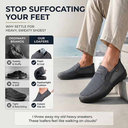 👟 50 % RABATT NU! 🌬️ Lätta och luftiga hela dagen – andningsbara slip-on-skor i mesh för män med bekväm passform – perfekt för vardag och semester ☀️