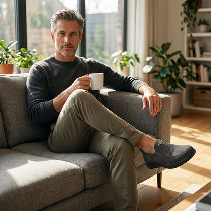 👟 50 % RABATT NU! 🌬️ Lätta och luftiga hela dagen – andningsbara slip-on-skor i mesh för män med bekväm passform – perfekt för vardag och semester ☀️