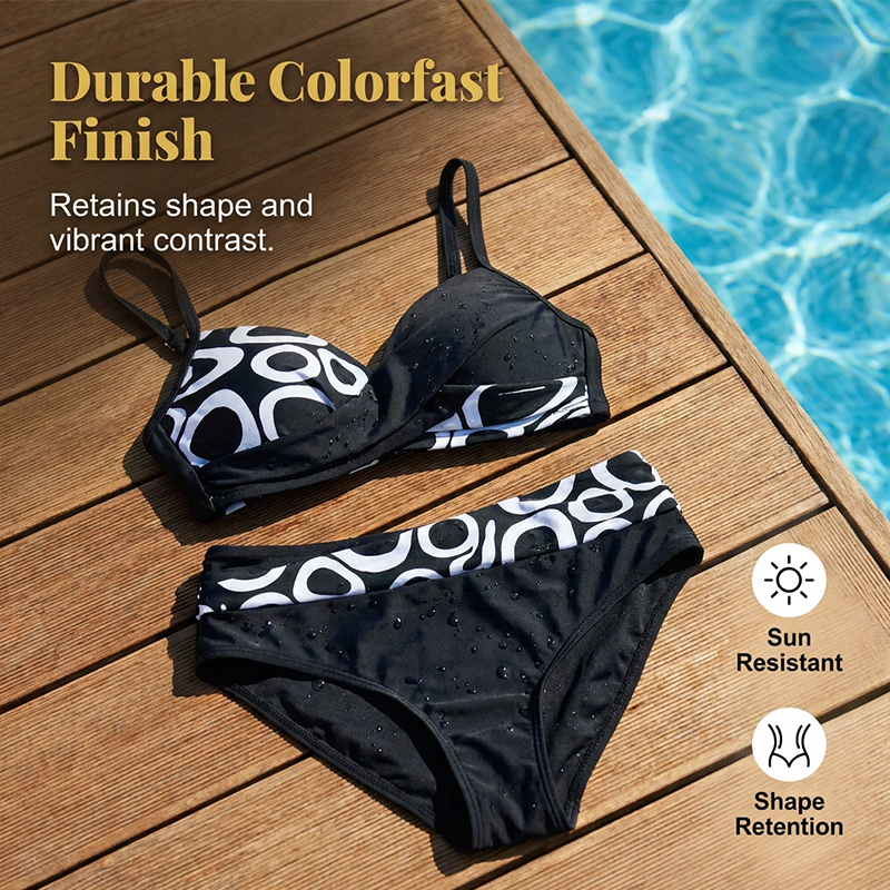 🎉 BEGRÄNSAD TID: 50 % RABATT! 👙 Push-up-bikini i två delar för damer – korsat omlottdesign och stretchtyg av högsta kvalitet 🌊
