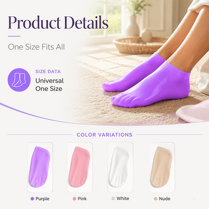 🩷KÖP 1, FÅ 1 GRATIS🩷Fuktgivande fotmask, exfolierande silikonstrumpor, strandskyddsstrumpor👣