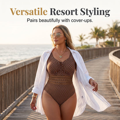 🖤 50% RABATT! 🤍 Prickig baddräkt för damer – Trendig badplagg för sommar och strand 👙