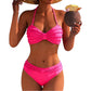 👙✨ Tvådelad bikinisats med band-top, flätade detaljer och hög midja – sexig, figurskärande, för eleganta damer, 3 färger, storlekar S–XL 🌊🌟