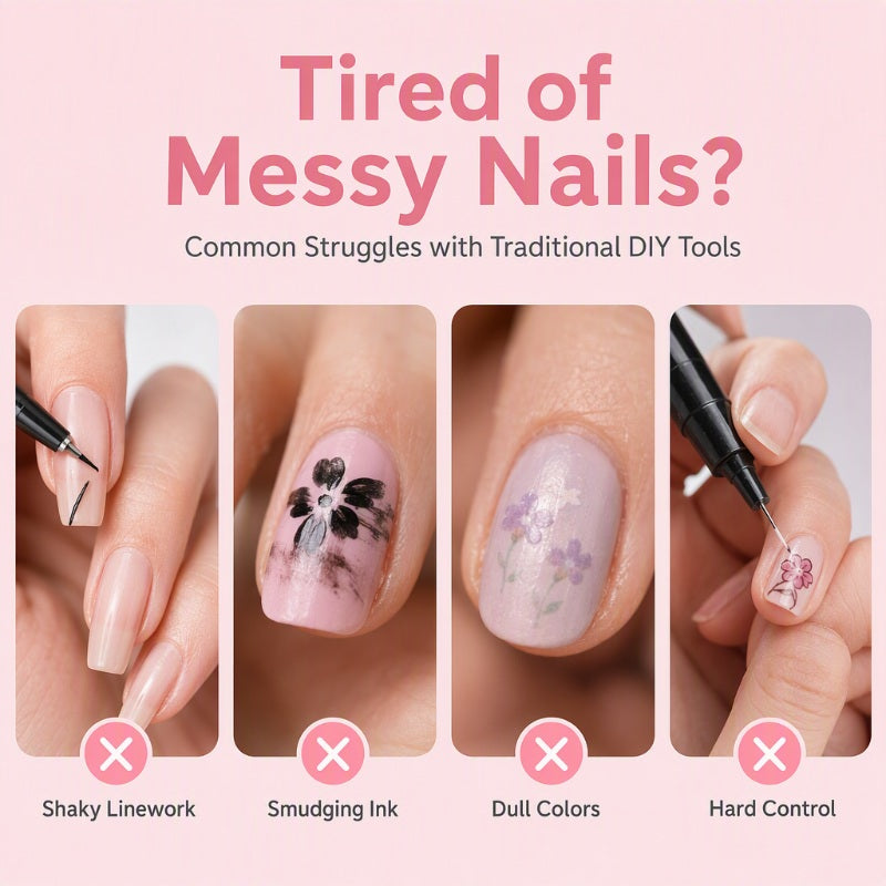 💅 50 % RABATT UNDER BEGRÄNSAD TID! 💥 Set med 24 färger nagelkonstpennor med dubbla spetsar – Kreativa, i salongskvalitet, enkla att använda själv ✨