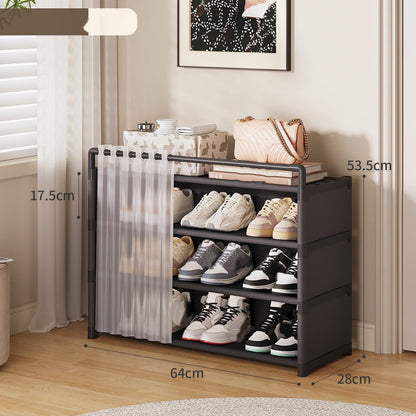 👟 50 % RABATT NU! 🏠 Flerskiktat skoställ – 360° dammskydd, stabilt & platsbesparande med avtagbara hyllplan ✨