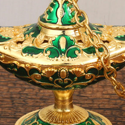 ✨50% RABATT NU! !✨ PRESENTDEAL – Skapa en magisk sagokänsla hemma med detaljrik vintagefinish – Dekorativ Aladdin-lampa i metall