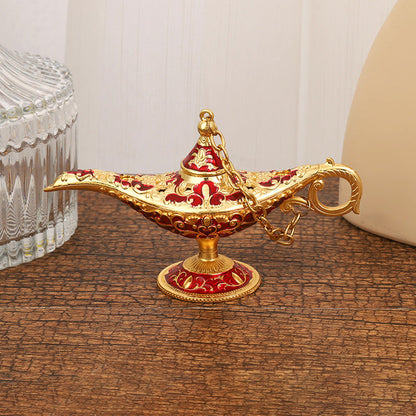✨50% RABATT NU! !✨ PRESENTDEAL – Skapa en magisk sagokänsla hemma med detaljrik vintagefinish – Dekorativ Aladdin-lampa i metall