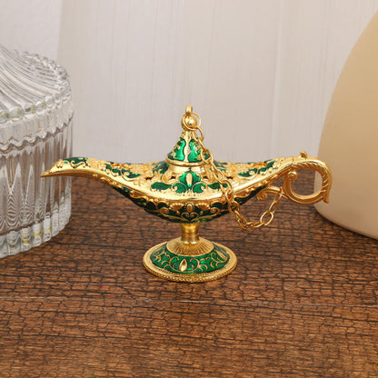 ✨50% RABATT NU! !✨ PRESENTDEAL – Skapa en magisk sagokänsla hemma med detaljrik vintagefinish – Dekorativ Aladdin-lampa i metall