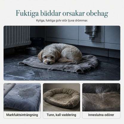 ✨50% RABATT NU! !✨Avtagbart ovalt husdjurssäng av polarfleece och oxfordtyg med fuktavvisande, halkfri botten och skumkudde för hundar och katter