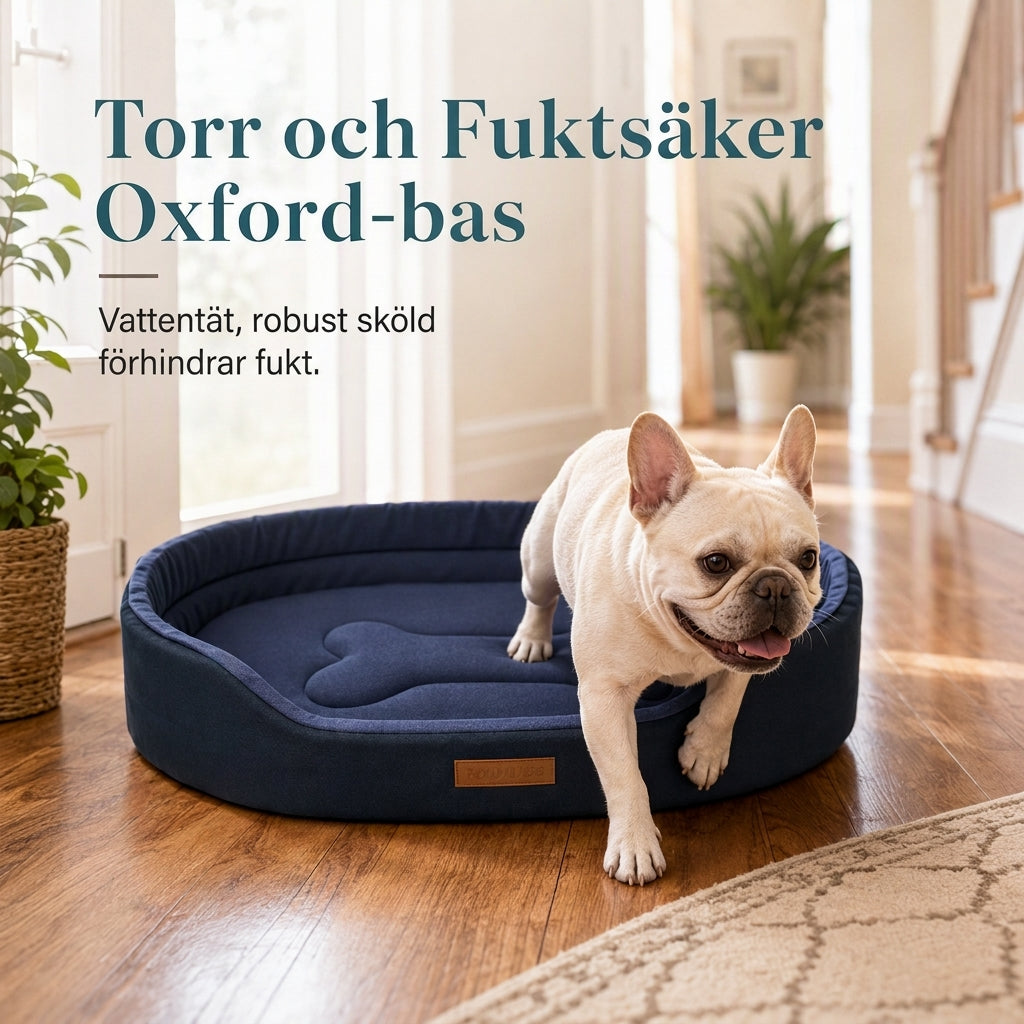 ✨50% RABATT NU! !✨Avtagbart ovalt husdjurssäng av polarfleece och oxfordtyg med fuktavvisande, halkfri botten och skumkudde för hundar och katter