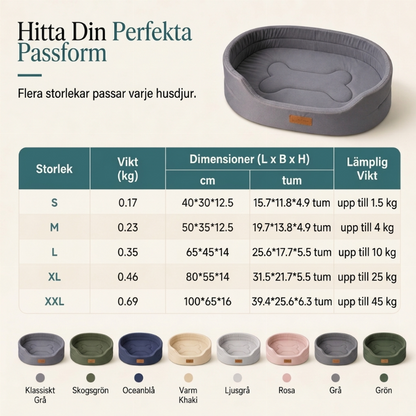 ✨50% RABATT NU! !✨Avtagbart ovalt husdjurssäng av polarfleece och oxfordtyg med fuktavvisande, halkfri botten och skumkudde för hundar och katter