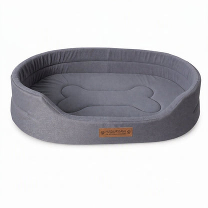 ✨50% RABATT NU! !✨Avtagbart ovalt husdjurssäng av polarfleece och oxfordtyg med fuktavvisande, halkfri botten och skumkudde för hundar och katter