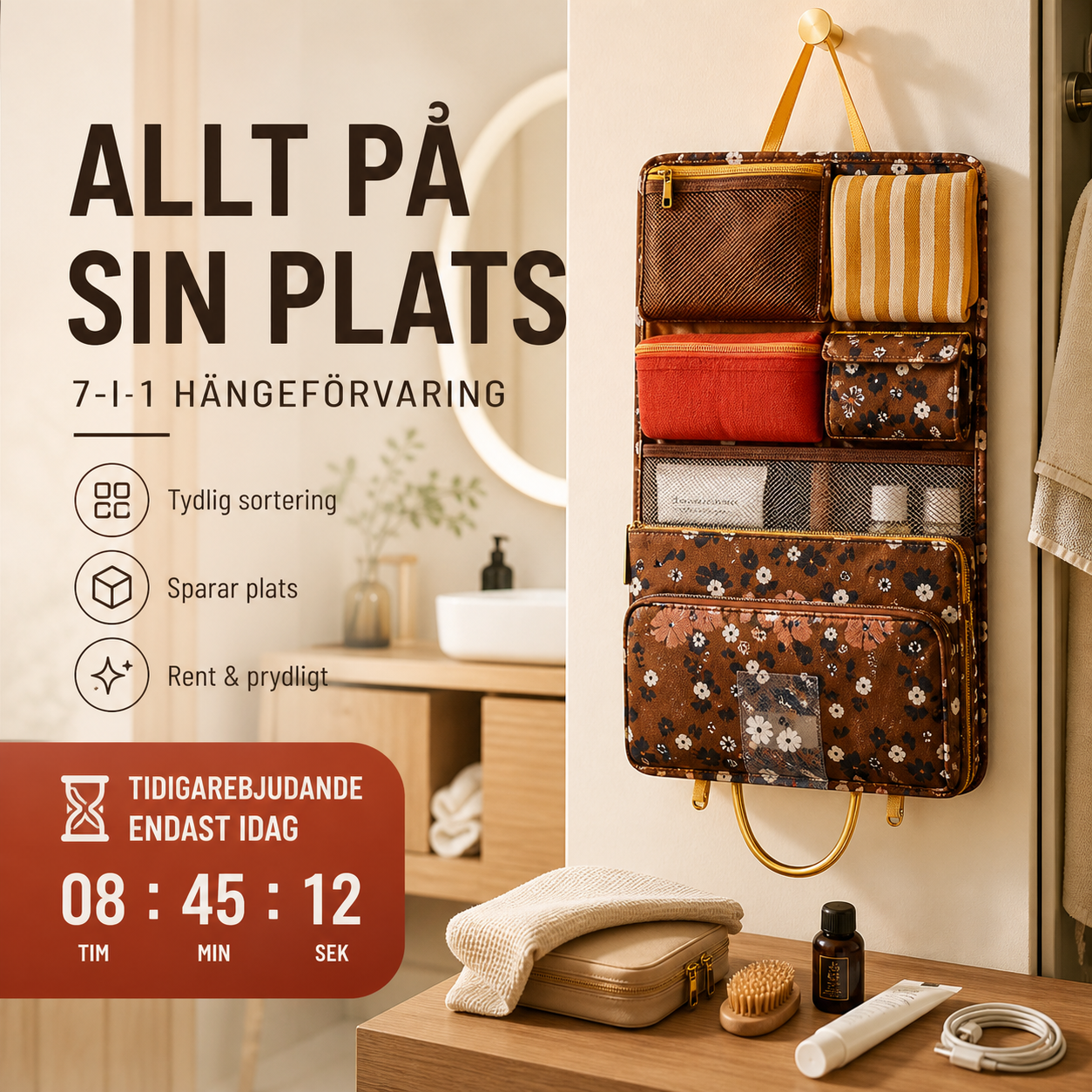 🧳 Slipp kaos i resväskan – 7-i-1 reseorganizer som håller allt på sin plats
