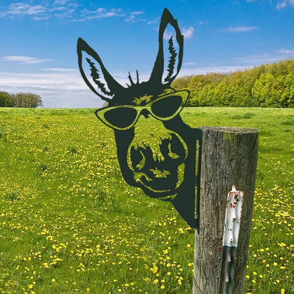 Utomhus Trädgård Farm Peeping Goat Metall Konstverk Inomhus Dekoration