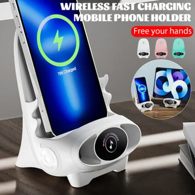 🔥Sista dagen-rea 49%.🔥🤩Mini chair wireless fast charger multifunctional phone holder⚡️