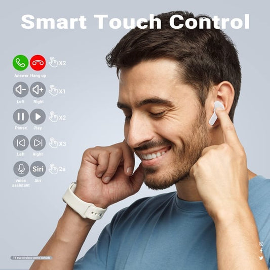 Bluetooth-hörlurar med ENC brusreducering