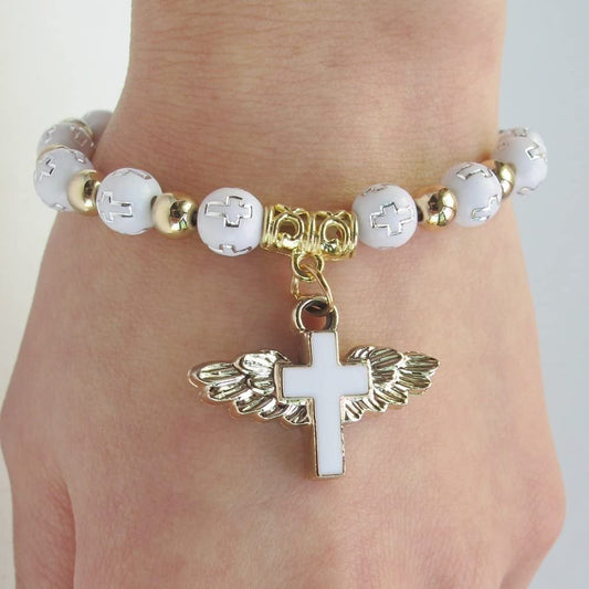 🪽Ängel Wing Cross Armband