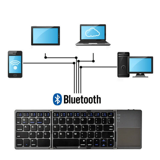Vikbart trådlöst Bluetooth-tangentbord för telefon